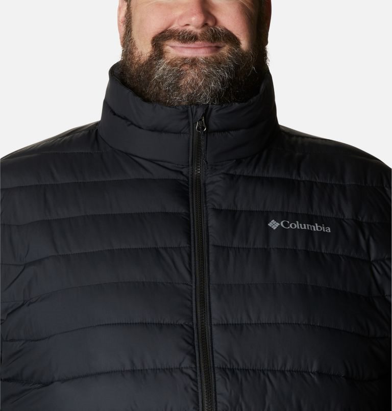 Men's Columbia Powder Lite Insulated Jackets Black | Plus Size CA-NL68C